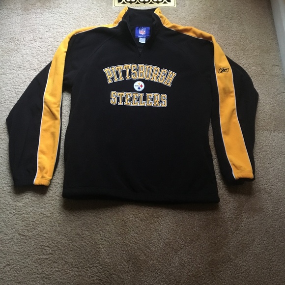 Reebok x NFL STEELERS 1/4 Zip Fleece Pullover - Picture 1 of 6